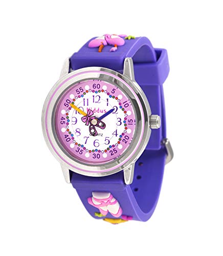 KIDDUS Reloj Educativo de Calidad para niña y niño. Analógico de Pulsera, con Ejercicios Time Teacher para Aprender a Leer y Decir la Hora. Mecanismo de Cuarzo japonés. RE0262 Ballet