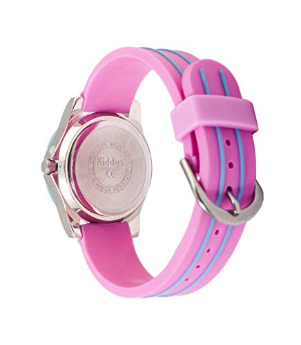 KIDDUS Reloj Educativo de Calidad para niña y niño. Analógico de Pulsera, con Ejercicios Time Teacher para Aprender a Leer y Decir la Hora. Mecanismo de Cuarzo japonés. KI10503 Pony