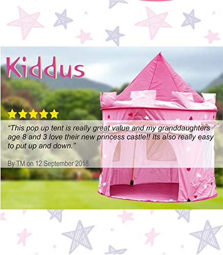 Kiddus Tienda casa casita Carpa campaña para niñas de Tela Lona Castillo Princesa, Pop UP Plegable para Jugar Juguete Infantil (Rose)