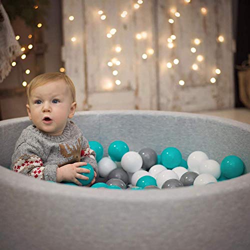 KiddyMoon 90X30cm/200 Bolas ∅ 7Cm Piscina De Bolas para Ninos Hecha En La UE, Gris Clr:Perla,Gris,Transparente,Rosa Clr KiddyMoon 90X30cm/200 Bolas ∅ 7Cm Piscina De Bolas para Ninos Hecha En La UE, Gris Clr:Perla,Gris,Transparente,Rosa Clr