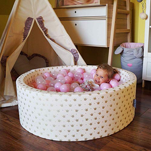 KiddyMoon 90X30cm/200 Bolas ∅ 7Cm Piscina De Bolas para Ninos Hecha En La UE, Gris Clr:Perla,Gris,Transparente,Rosa Clr KiddyMoon 90X30cm/200 Bolas ∅ 7Cm Piscina De Bolas para Ninos Hecha En La UE, Gris Clr:Perla,Gris,Transparente,Rosa Clr