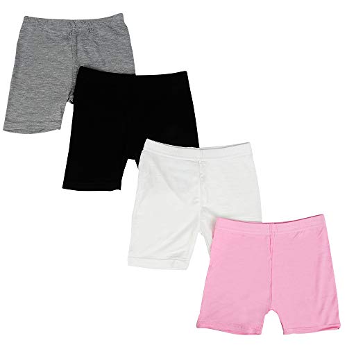 Kidear Serie para niños Modalidades para niñas pequeñas Pantalones Cortos de Chico (Paquete de 4) (Estilo1, 4-6 Años)