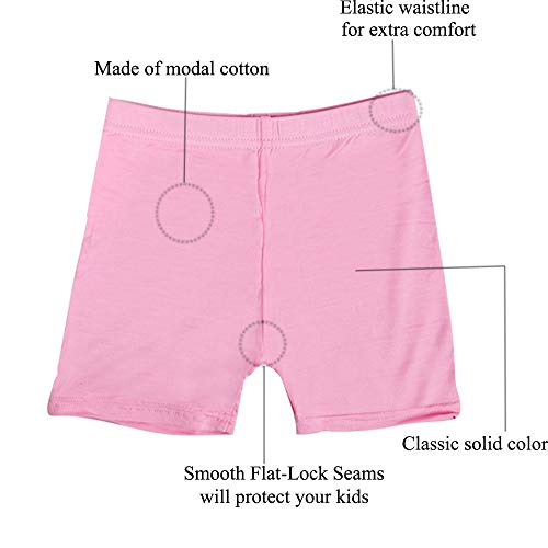 Kidear Serie para niños Modalidades para niñas pequeñas Pantalones Cortos de Chico (Paquete de 4) (Estilo1, 6-8 Años)