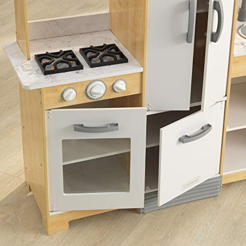 KidKraft 53423 Cocina de juguete Modern-Day de madera para niños con EZ Kraft Assembly™ con accesorios de juego incluidos