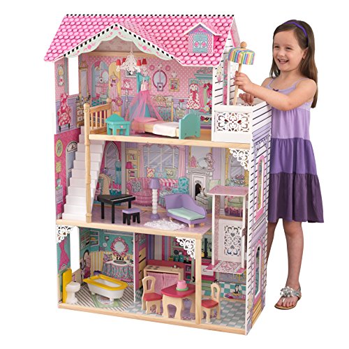 KidKraft- Annabelle Casa de muñecas de madera con muebles y accesorios incluidos, 3 pisos, para muñecas de 30 cm , Color Multicolor (65934)