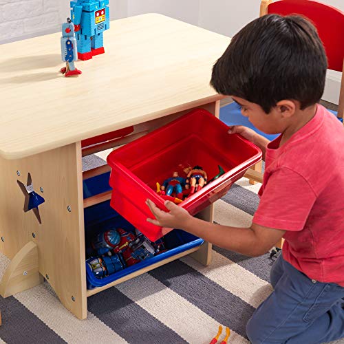 KidKraft- Juego de mesa y 2 sillas de madera con corazón con compartimentos de almacenamiento, cuarto de juegos para niños / muebles de dormitorio Heart , Color Rojo y azul (26912) KidKraft- Juego de mesa y 2 sillas de madera con corazón con compartimentos de almacenamiento, cuarto de juegos para niños / muebles de dormitorio Heart , Color Rojo y azul (26912)
