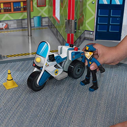 KidKraft- Juguetes de madera Everyday Heroes, para niños, con camión de bomberos, moto de policía, helicóptero y figuras de acción incluidos , Color Multicolor (63239) , color/modelo surtido KidKraft- Juguetes de madera Everyday Heroes, para niños, con camión de bomberos, moto de policía, helicóptero y figuras de acción incluidos , Color Multicolor (63239) , color/modelo surtido