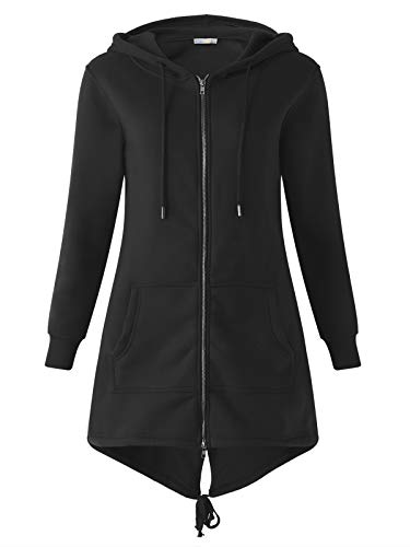 Kidsform Sudadera con Capucha para Mujer Sudadera con Capucha de Otoño Sudadera con Bolsillo Hoodie E-Negro L Kidsform Sudadera con Capucha para Mujer Sudadera con Capucha de Otoño Sudadera con Bolsillo Hoodie E-Negro L