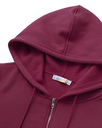 Kidsform Sudadera con Capucha para Mujer Sudadera con Capucha de Otoño Sudadera con Bolsillo Hoodie E-Vino Tinto L