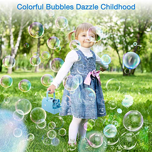 KIDWILL Máquina de Burbujas Portátil Maquina Pompas de Jabón Juguetes para Niños Soplador de Burbujas Automático 2000+ por Minuto,2 Niveles de Velocidad para Fiestas, Bodas, Actividades Navideñas, etc KIDWILL Máquina de Burbujas Portátil Maquina Pompas de Jabón Juguetes para Niños Soplador de Burbujas Automático 2000+ por Minuto,2 Niveles de Velocidad para Fiestas, Bodas, Actividades Navideñas, etc