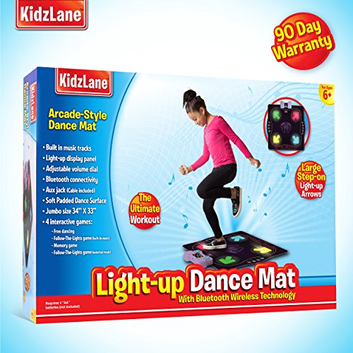 kidzlane Alfombra de Baile iluminada - Juegos de Baile Estilo Arcade con Pistas de música incorporadas