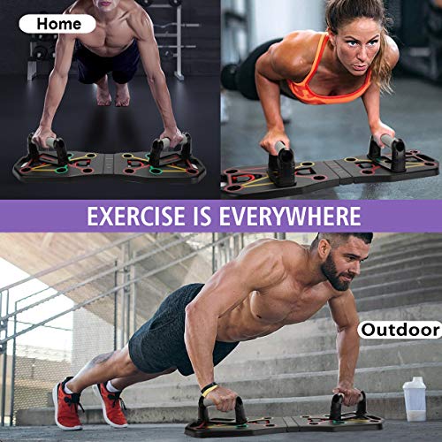 KIKILIVE 9 en 1 Push Up Rack Board,Ejercicio Multifunción Entrenamiento Muscular, Plegable Push Up Tabla Board Fitness Entrenamiento Gimnasio Ejercicio Stands para el Aptitud KIKILIVE 9 en 1 Push Up Rack Board,Ejercicio Multifunción Entrenamiento Muscular, Plegable Push Up Tabla Board Fitness Entrenamiento Gimnasio Ejercicio Stands para el Aptitud