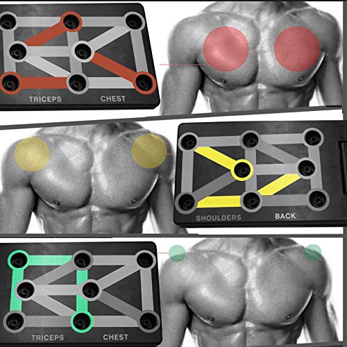 KIKILIVE 9 en 1 Push Up Rack Board,Ejercicio Multifunción Entrenamiento Muscular, Plegable Push Up Tabla Board Fitness Entrenamiento Gimnasio Ejercicio Stands para el Aptitud