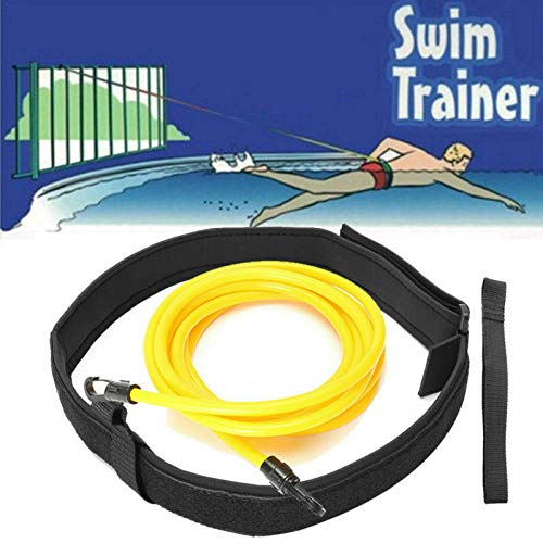 KIKILIVE Cinturón de natación para Exteriores, cinturón de Entrenamiento de natación, cinturón de Resistencia para natación, Cuerda elástica Duradera para Entrenamiento de Piscina KIKILIVE Cinturón de natación para Exteriores, cinturón de Entrenamiento de natación, cinturón de Resistencia para natación, Cuerda elástica Duradera para Entrenamiento de Piscina