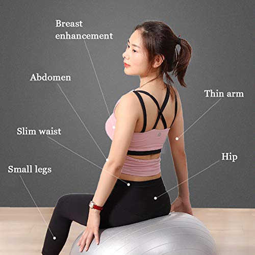 KIKTS Fitness Palla, Yoga De La Bola con La Bomba De Aire 400 Burst-Anti Lbs Antideslizante 55Cm / 65Cm / 75Cm, Pilates De Formación Básica De La Terapia Física,Rosado,65cm KIKTS Fitness Palla, Yoga De La Bola con La Bomba De Aire 400 Burst-Anti Lbs Antideslizante 55Cm / 65Cm / 75Cm, Pilates De Formación Básica De La Terapia Física,Rosado,65cm