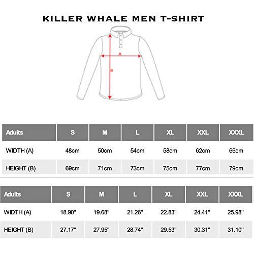 Killer Whale Camiseta Marca Basica con Manga Corta para Hombre, Diseno Casual o Gym (Blanco, XL)