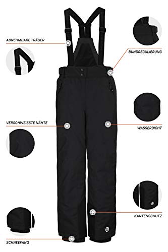Killtec Gandara Jr Pantalón de esquí Funcional con Cremallera, Nieve y protección de los Bordes, Niñas, Negro, 128 Killtec Gandara Jr Pantalón de esquí Funcional con Cremallera, Nieve y protección de los Bordes, Niñas, Negro, 128