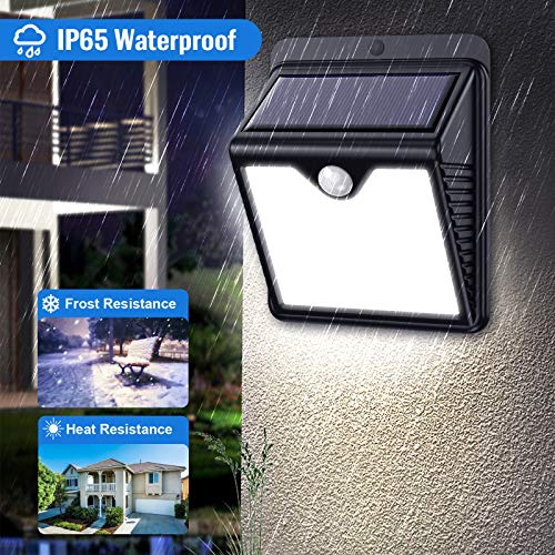 Kilponen Luz Solar Exterior, 【Versión Innovadora 4-Paquete 250 LED 1500 Lumens】 Foco Solar Exterior con Sensor de Movimiento Impermeable Lámpara Solar Exterior para Jardín [ Clase Energética A+++ ]