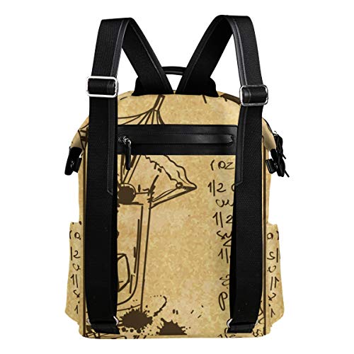 KIMDFACE Mochila,Ilustración Boceto Dibujado Mano MAI Tai,Bolsos para portátil Bolso de Hombro con Estampado Informal Estudiantes universitarios Viajes Senderismo Paquetes de Camping(29 * 16 * 38 cm)