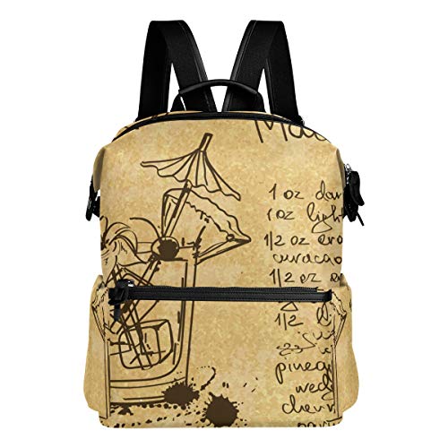 KIMDFACE Mochila,Ilustración Boceto Dibujado Mano MAI Tai,Bolsos para portátil Bolso de Hombro con Estampado Informal Estudiantes universitarios Viajes Senderismo Paquetes de Camping(29 * 16 * 38 cm)