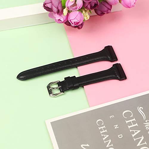 KIMILAR Correa de Cuero Compatible con Fitbit Sense/Versa 3 Correa para Mujeres Hombres, 5.5"-8.5" Pulseras de Repuesto Delgada y Estrecha Correa de Hebilla de Metal para Sense/Versa 3 Smartwatch