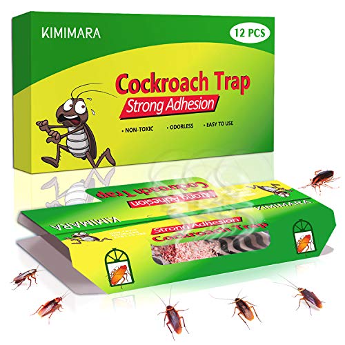 Kimimara Cucaracha Trampas, 12 Pcs Trampas para cucarachas con Cebo Incluido