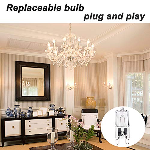 Kimjo Bombilla Lámpara Halogena G9 Blanco Calido 2700K 48W 230V 680LM Bobillas de Luz Halógenas, para Candelabro Lámparas de Escritorio y de Piso (paquete de 10) Kimjo Bombilla Lámpara Halogena G9 Blanco Calido 2700K 48W 230V 680LM Bobillas de Luz Halógenas, para Candelabro Lámparas de Escritorio y de Piso (paquete de 10)