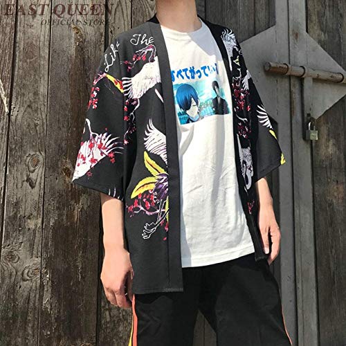 Kimono De Los Hombres Chaqueta De Punto Ropa Tradicional Japonés Japón Kimono Yukata Hombre Hombres Samurai Masculina Ropa Haori Zzzb (Color : 1, Size : S) Kimono De Los Hombres Chaqueta De Punto Ropa Tradicional Japonés Japón Kimono Yukata Hombre Hombres Samurai Masculina Ropa Haori Zzzb (Color : 1, Size : S)