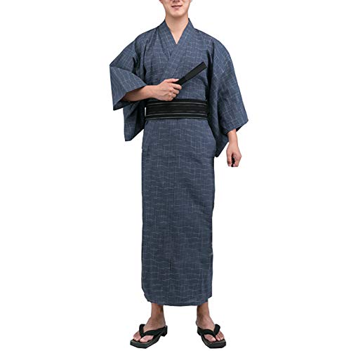 Kimono japonés de Yukata japonés para Hombres Vestido de Pijamas japonés para el tocador Home # 11