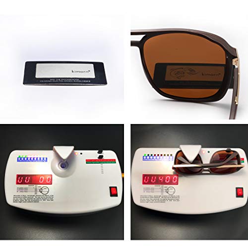 kimorn Gafas De Sol Polarizado Para Los Hombres Marco Cuadrado Unisexo Deportes Al Aire Libre Gafas Clásico K0623 (Marrón) kimorn Gafas De Sol Polarizado Para Los Hombres Marco Cuadrado Unisexo Deportes Al Aire Libre Gafas Clásico K0623 (Marrón)