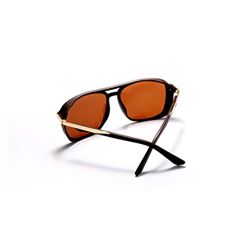 kimorn Gafas De Sol Polarizado Para Los Hombres Marco Cuadrado Unisexo Deportes Al Aire Libre Gafas Clásico K0623 (Marrón) kimorn Gafas De Sol Polarizado Para Los Hombres Marco Cuadrado Unisexo Deportes Al Aire Libre Gafas Clásico K0623 (Marrón)