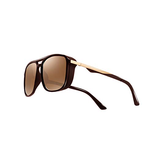 kimorn Gafas De Sol Polarizado Para Los Hombres Marco Cuadrado Unisexo Deportes Al Aire Libre Gafas Clásico K0623 (Marrón) kimorn Gafas De Sol Polarizado Para Los Hombres Marco Cuadrado Unisexo Deportes Al Aire Libre Gafas Clásico K0623 (Marrón)