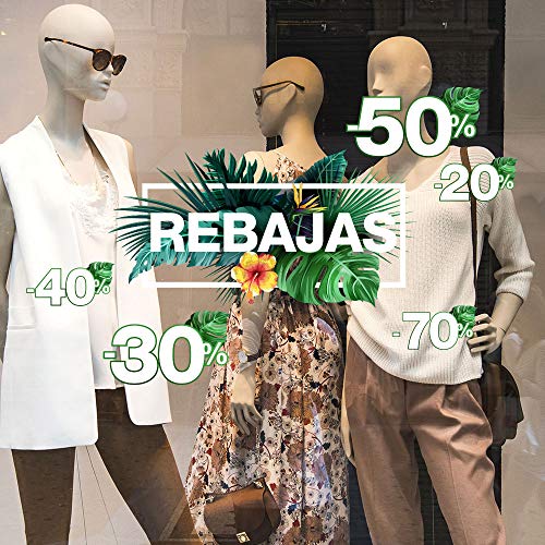 kina UVSD0229 Adhesivo de Ventana de Verano en PVC Transparente - Medidas 100x30 cm - Decoraciones Adhesivas para escaparates kina UVSD0229 Adhesivo de Ventana de Verano en PVC Transparente - Medidas 100x30 cm - Decoraciones Adhesivas para escaparates