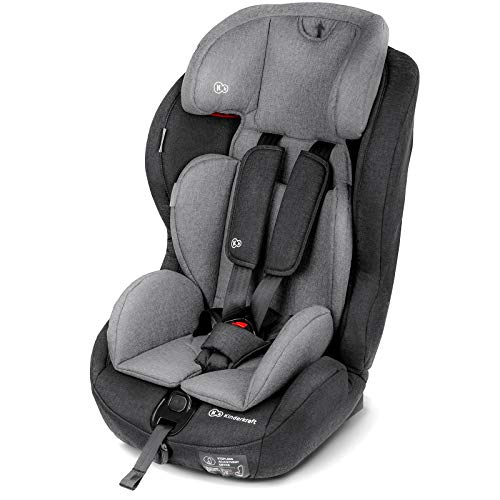 Kinderkraft Silla de Coche Isofix SAFETY FIX, Grupo 1/2/3, 9-36 kg, Gris