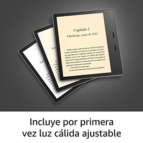 Kindle Oasis, ahora con luz cálida ajustable, resistente al agua, 8 GB, wifi, grafito Kindle Oasis, ahora con luz cálida ajustable, resistente al agua, 8 GB, wifi, grafito