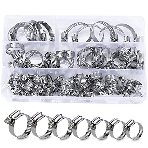KINDPMA 60 Piezas Abrazaderas de Manguera 7 Tamaños Abrazaderas Metalicas Tubo Ajustable Flexible Abrazadera de Tubo Acero Inoxidable para Tubo de Casa de Surtido de Kit KINDPMA 60 Piezas Abrazaderas de Manguera 7 Tamaños Abrazaderas Metalicas Tubo Ajustable Flexible Abrazadera de Tubo Acero Inoxidable para Tubo de Casa de Surtido de Kit