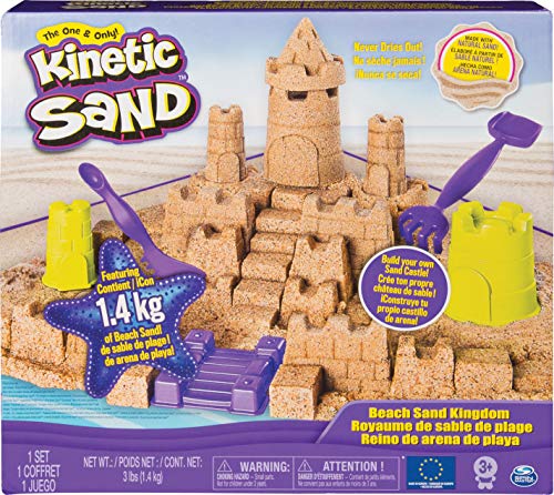 Kinetic Sand- Mega Beach Castle Set, Multicolor (Spin Master 6044143)