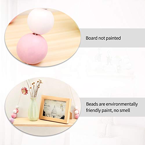 king do way Baldas Flotantes, Estante de Pared Decorativa de Techo con Fijación de Cuerda De Madera - Habitación de Niños o Bebés - Estilo Nórdico - 38 x 14 x 1.2 cm (Blanco, Rosa y Morado) king do way Baldas Flotantes, Estante de Pared Decorativa de Techo con Fijación de Cuerda De Madera - Habitación de Niños o Bebés - Estilo Nórdico - 38 x 14 x 1.2 cm (Blanco, Rosa y Morado)