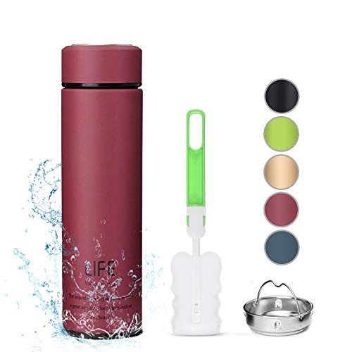 king do way Botella de Agua de Acero Inoxidable 500ML, Termo Sin BPA Ecológica, Botellas Termica Reutilizable Frascos Térmicos para Al Aire Libre, Yoga, Escuela, Niño