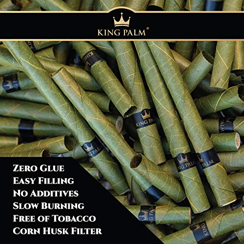 KING PALM pre orgánica Rolls, Tabaco y Libre de químicos, súper combustión Lenta, Hoja de Palma, sólo Tiene Que Rellenar it (10 minis)