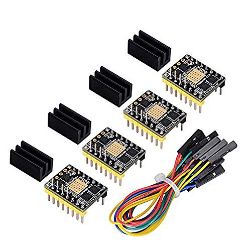 KINGPRINT TMC5160 v1.2 Stepper Motor Stepper Stick Silencioso Driver Support SPI con Disipador de Calor para Impresora 3D Placa de Control (4 piezas) KINGPRINT TMC5160 v1.2 Stepper Motor Stepper Stick Silencioso Driver Support SPI con Disipador de Calor para Impresora 3D Placa de Control (4 piezas)