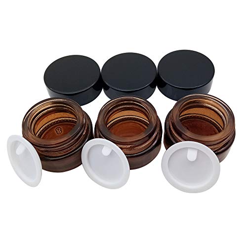 KingYH 6 Pieza 5ml Tarros de Cristal de Ámbar con Tapa Interior Vacía Crema Rellenables Botella de Pot Recipiente para Salve Crema Facial Loción Aromaterapia Mezclas Biberó Marrón KingYH 6 Pieza 5ml Tarros de Cristal de Ámbar con Tapa Interior Vacía Crema Rellenables Botella de Pot Recipiente para Salve Crema Facial Loción Aromaterapia Mezclas Biberó Marrón