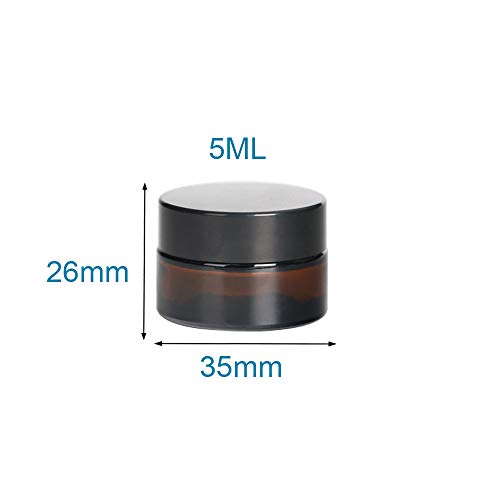 KingYH 6 Pieza 5ml Tarros de Cristal de Ámbar con Tapa Interior Vacía Crema Rellenables Botella de Pot Recipiente para Salve Crema Facial Loción Aromaterapia Mezclas Biberó Marrón KingYH 6 Pieza 5ml Tarros de Cristal de Ámbar con Tapa Interior Vacía Crema Rellenables Botella de Pot Recipiente para Salve Crema Facial Loción Aromaterapia Mezclas Biberó Marrón