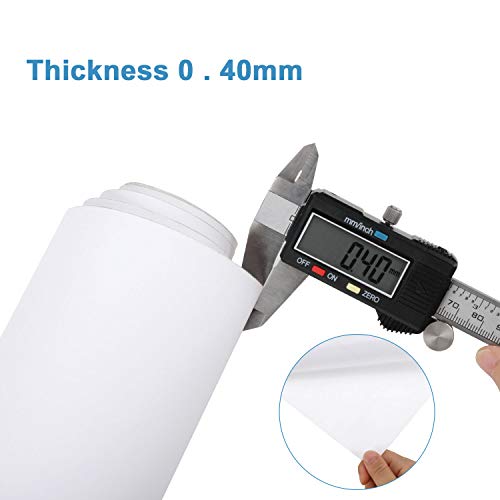KINLO 61 * 500cm Pegatinas de Pared Muebles Vinilo Papel Adhesivo Blanco Mate Aumento del Grosor Rollo Pintado Pared Impermeable de PVC para Dormitorio/Sala/Aparador, a Prueba de Agua KINLO 61 * 500cm Pegatinas de Pared Muebles Vinilo Papel Adhesivo Blanco Mate Aumento del Grosor Rollo Pintado Pared Impermeable de PVC para Dormitorio/Sala/Aparador, a Prueba de Agua