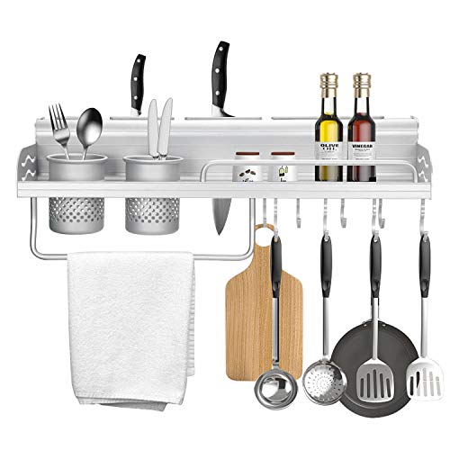 KINLO Baldas Pared Adhesiva 【Des.Cuento】 Colgador Sin Perforar con 2 Tazas y 10 Ganchos NO OXIDARÁ Organizador Cocina Multifuncional con 2 Capas Estante para Cucharas/Cocina/Ducha/Baño -Soporta 5KG KINLO Baldas Pared Adhesiva 【Des.Cuento】 Colgador Sin Perforar con 2 Tazas y 10 Ganchos NO OXIDARÁ Organizador Cocina Multifuncional con 2 Capas Estante para Cucharas/Cocina/Ducha/Baño -Soporta 5KG