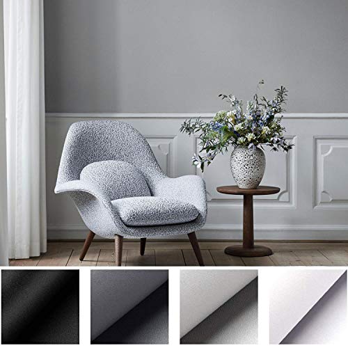 Kinlo - Lámina adhesiva decorativa de PVC, 5 x 0,61 m, color blanco, gruesa, autoadhesiva, resistente al agua, embellece muebles sin brillo, pvc, Gris Claro, 5M Kinlo - Lámina adhesiva decorativa de PVC, 5 x 0,61 m, color blanco, gruesa, autoadhesiva, resistente al agua, embellece muebles sin brillo, pvc, Gris Claro, 5M