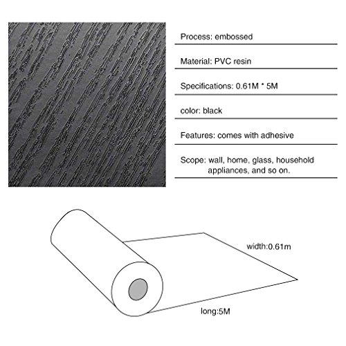 KINLO Pegatina de Mueble de Madera Ropa 0,61 * 5M Autoadhesivo Papel Pintado Impermeable para Muebles/Cocina/Baño Color (1 Rollo, Madera 3)