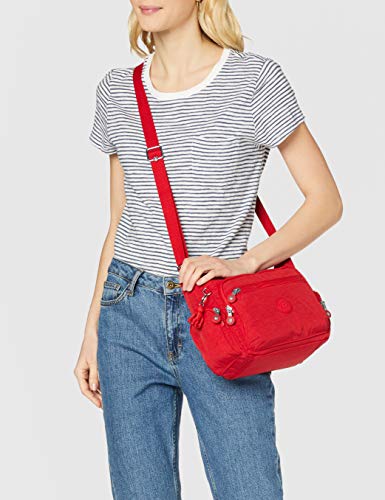 Kipling Gabbie S, Crossbody para Mujer, Red Rouge, 16.5x29x22 cm (LxWxH)