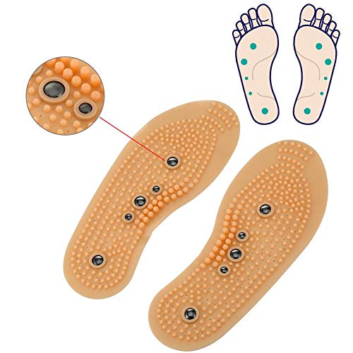 Kireina Plantillas de Masaje 2 Pares Masaje de pies Almohadillas para Zapatos Confort Pad Terapia magnética Almohadillas magnéticas Salud del pie (35-40)