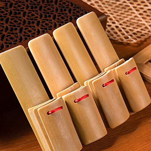Kisangel 10 Juegos de Castañuelas de Bambú Vintage Chino Instrumento Allegro Tradicional Kuaiban Allegro Clapper Instrumentos Musicales Juguetes